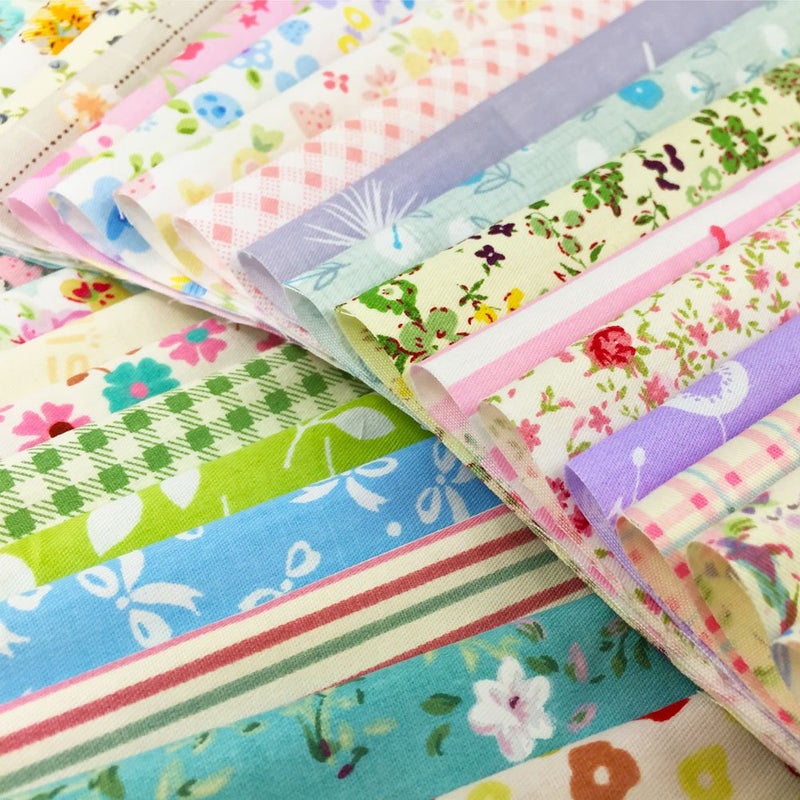 flic-flac Quilting Fabric Squares 100% Cotton Precut Quilt Sewing Floral Fabrics for Craft DIY (8 x 8 inches, 60pcs) - Image 5